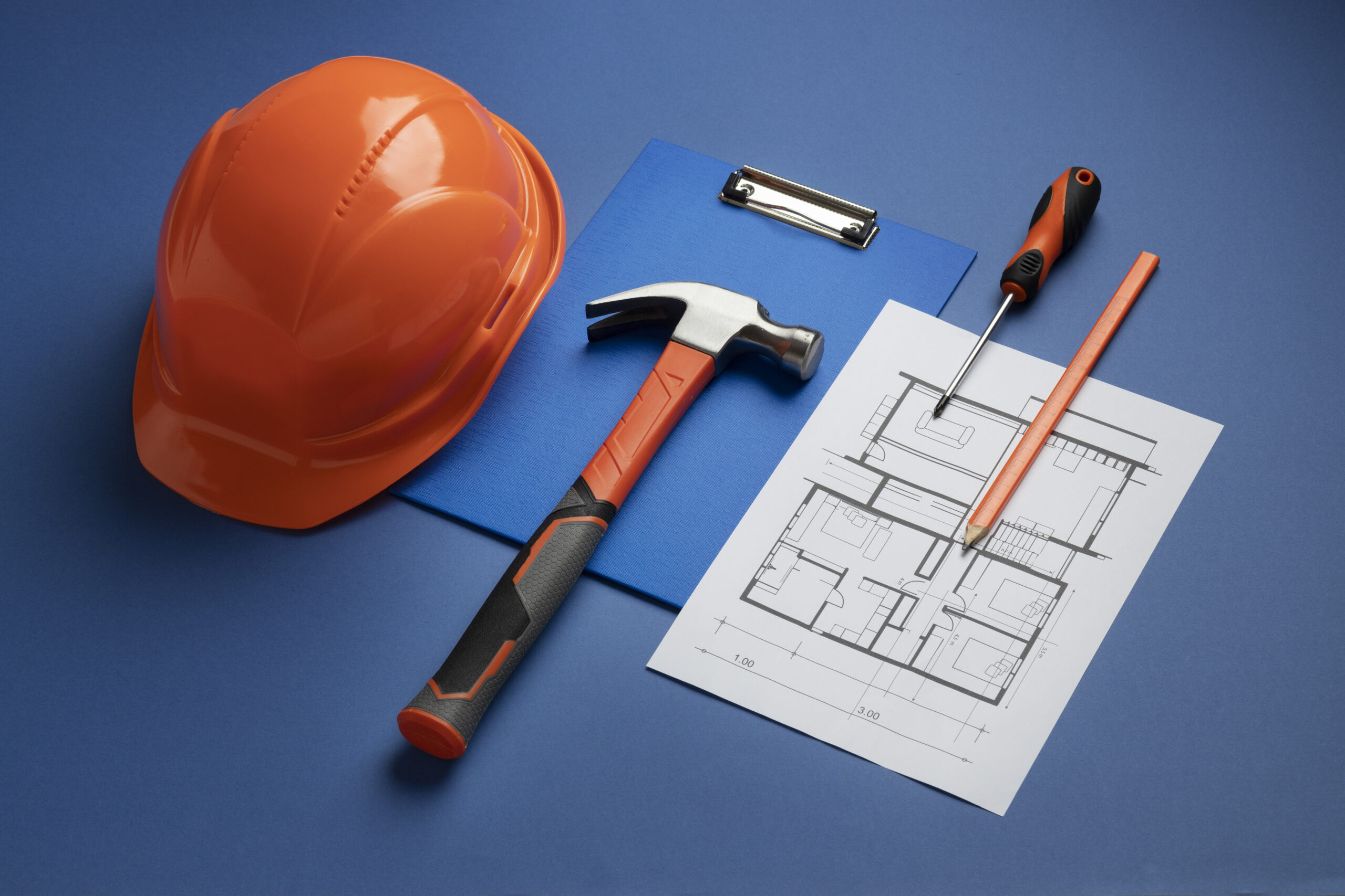 view-steel-hammer-with-other-construction-elements-tools